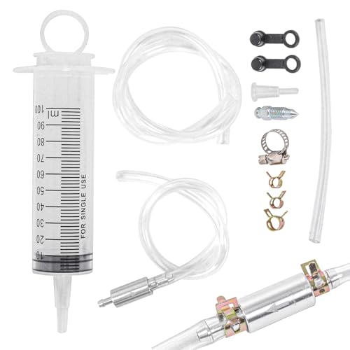 MOTO4U Motorcycle Brake Bleeder Kit, Hydraulic Disc Clutch Bleeding Kit,100ML Syringe with 50cm Hose & One Way Check Valve Tube Bleeding Tool, Motorcycle clutch, Brake Bleeder Tool