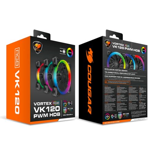 Cougar Lot de 3 Ventilateurs de boitier Vortex VK RGB 12cm Neuf - vue 8