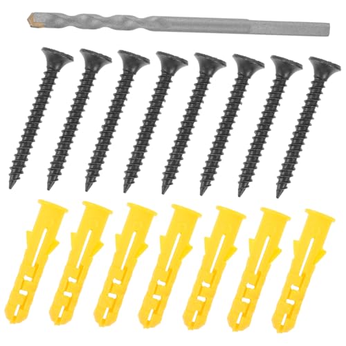 Homoyoyo 1Set Concrete Screws and Anchors for Wall Fixing Kit with Drill Bit for Drywall and Concrete Installation Reliable and Wall Anchors