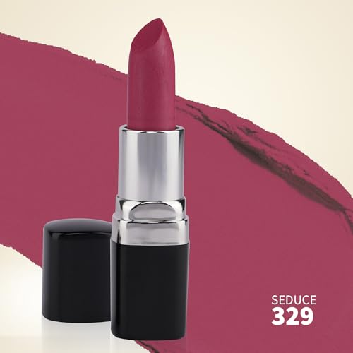 Image of Barva Natural & Moisturising Lipstick 4.3g (Seduce 329) | With Pure Ghee & Kokum Butter | Creamy Hydrating Finish | Mineral Colour | Long Lasting Bold Lipstick