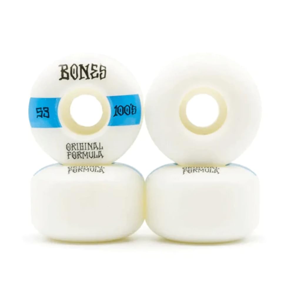 Roue de Skateboard 100'S #4 Wide, V4, 53mm, Blanc