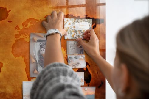 Organizador de tareas de pared magnético tipo mapamundi para resolver el caos de notas 5