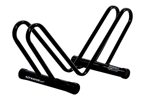 Kit Com Dois Suporte Bicicletário de Chão Tipo ´v´ Preto AL-114 - Altmayer