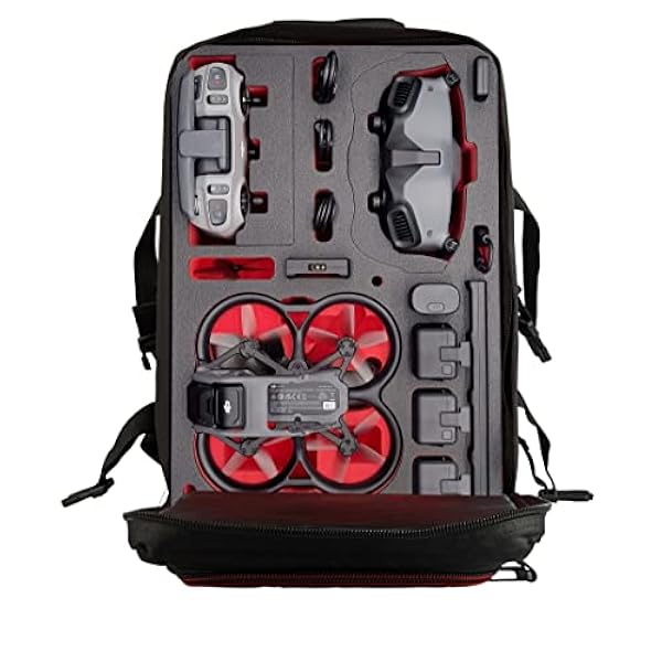 MC-CASES Zaino professionale appositamente adatto per DJI Avata Combo – Fly More Set – Made in Germany, Nero , Zaino