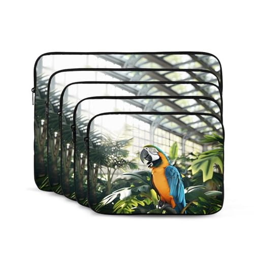 Yellow Parrot Laptop Sleeve Case 12 Inch Suitable for Notebook Computer Tablet Traveling Carrying Simple Case2