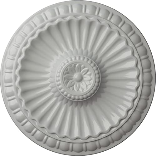 Ekena Millwork CM11LIFRF Linus Ceiling Medallion, Frost