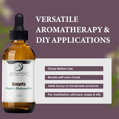Aceite esencial puro de Amyris 1 oz natural miniatura 2