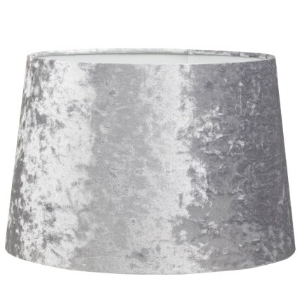 Luxury Living Mode Dual Purpose Crushed Velvet Look Light Shade-11" Room Home Decor (Silver)
