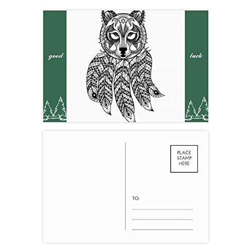 Cartes postales raton laveur bonne chance lot de 20 à offrir