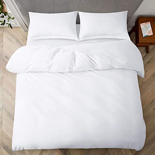 Premium Quality Alaskan King 120X136 White Solid Duvet Cover Set Zipper Closure & Corner Ties Easy Fit,Breathable 800-Tc Ultra Soft Pillow Sham 2Pc 100% Egyptian Cotton #TOP3