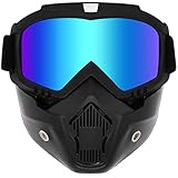 [Proteja su cara] Las gafas de motocicleta están hechas de marco elástico y lentes HD de alta calidad, que no son fáciles de romper.Es mejor proteger su rostro y también proteger contra los rayos UV, el resplandor y la visión HD.