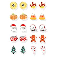 B1:10pairs thankgiving and christmas earrings