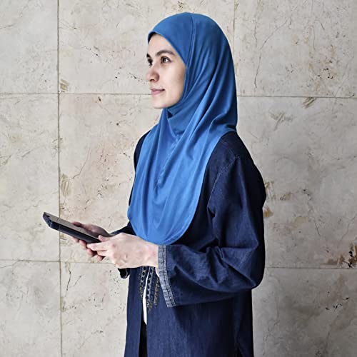 One piece al amira Hijab Instant Head Scarf Cotton Jersey Practical Head Cover(M Size)2