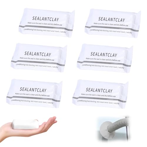 JINJUMEI 6-Pack Waterproof Sealant Mastic, Repair Sealing Clay, Quick Mending