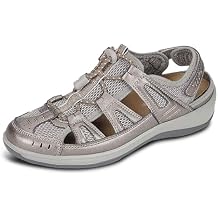 Orthofeet Womens Orthopedic Verona Adjustable Closed-Toe Fisherman Sandal