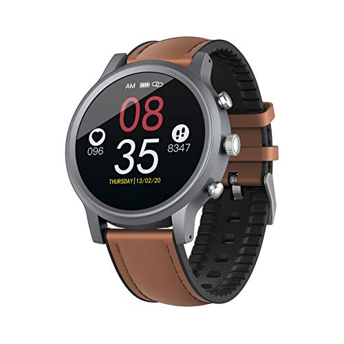 Schwarze Mode Smartwatch, Fitness Tracker Armband IP68 Sportuhr Mit Pulsmesser Schlafmonitor Schrittzähler Stoppuhr Für Damen Herren,Braun