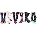 TeeHee Women's Ladies Value 6-Pack Crew Socks (Polka Dots Scallop)