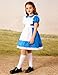 Slivomi 5pcs Kids Halloween Costume for Princess Costume Girls Kids Cute Blue Princess Dress for Birthday Dress Up SV023-XXL