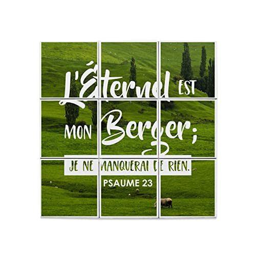 Carreaux Céramique Éternel est mon Berger : fresque murale religieuse d'exception