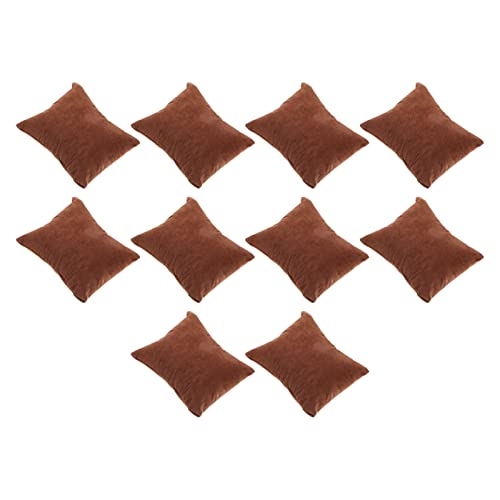 VILLCASE Affichage Doreiller de Bracelet de Bijoux Oreiller Daffichage de Bijoux Oreiller de Peluche Daffichage de Montre Oreiller de Bracelet pour Le Magasin de Maison (10Pcs Marron) Cover