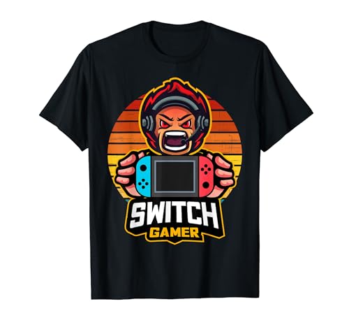 Switch Gamer Gift Switch Video Game Player Boys Teens Retro T-Shirt