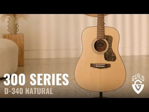 Guild D-340 Dreadnought Acoustic Guitar Natural by GUILD - Image 5