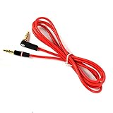 Longueur: 1.2m Szaerfa 3.5mm Remplacement Prise Audio stéréo Jack Aux câble Cordon Cordon Or 1.2m pour Smartphone Ordinateur Portable CD MP3