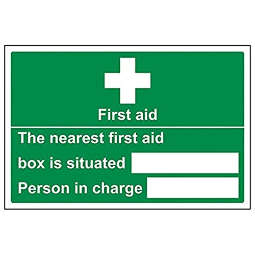 V Safety First Aid General - First Aid Box Situated - 200 x 150 mm Safety Sign