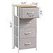 Somdot Tall Dresser for Bedroom with 4 Drawers, Storage Organizer Chest of Drawers with Removable Fabric Bins for Living Room Closet Bedside Nursery Laundry Entryway Hallway, Ash Grey