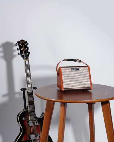 Image of Leo Jaymz 15W Portable Guitar Amplifier with BT Connection, Rechargeable Battery, Tone Control, Headphone Jack, and Versatile Sound Customization for Practice and Performance