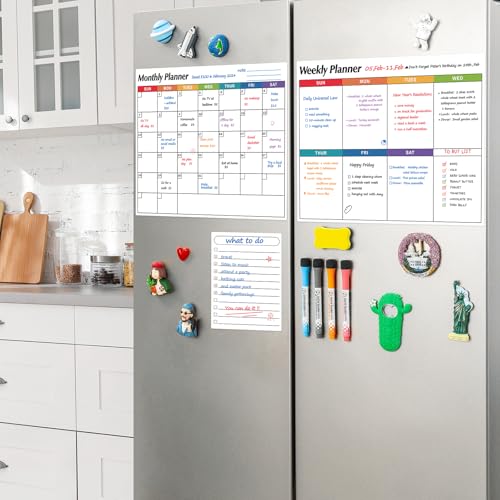 Tableau blanc magnétique effaçable sans trace avec 3 planificateurs - 7