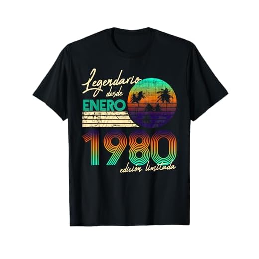 Cumpleaños Hombre Regalos Legendario Desde Enero 1980 Camiseta