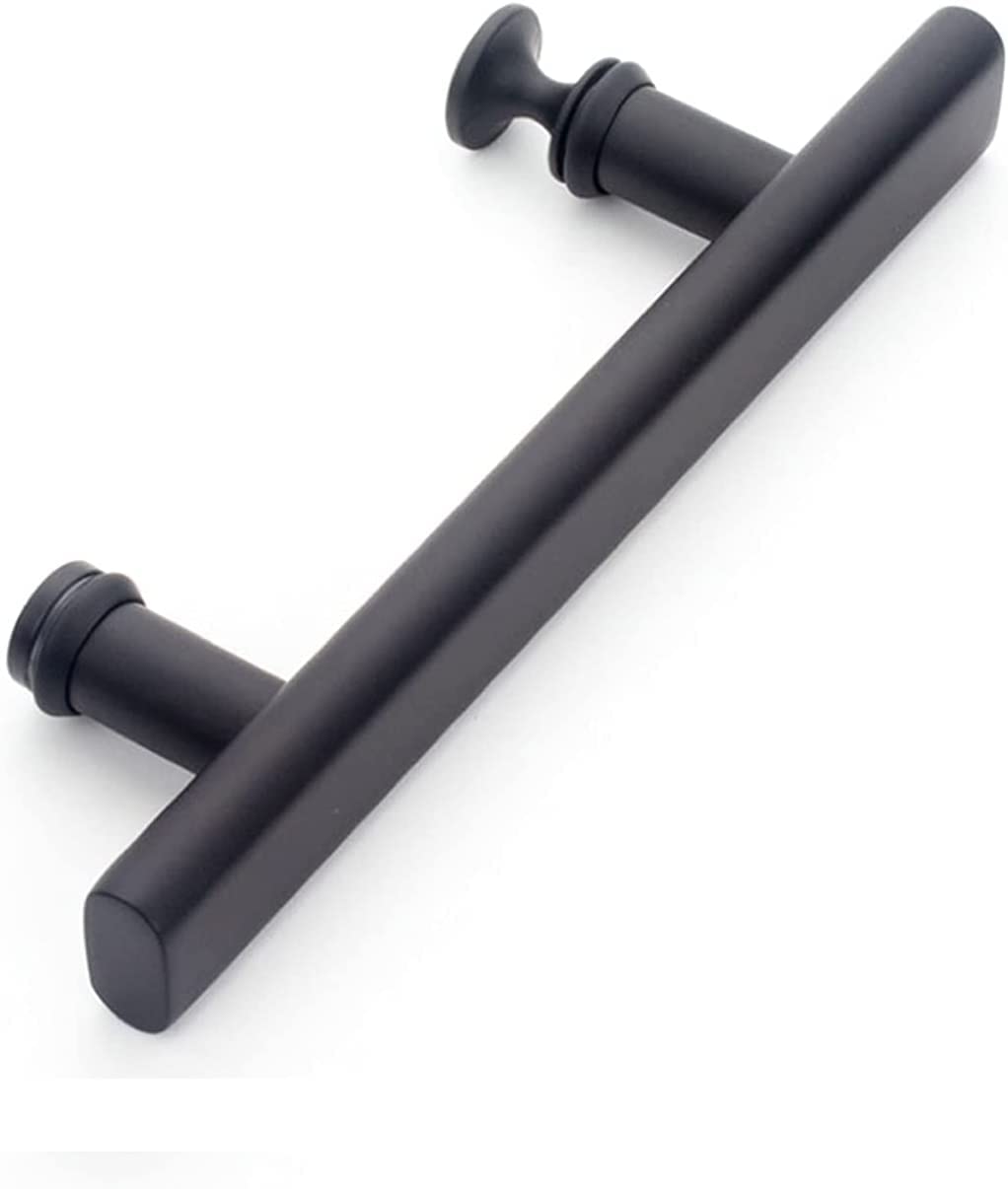 DFGHNBVC Matte Black Stainless Steel Shower Door Handle 2 Pack | Durable Pull Push Barn Knob Replacement Hardware For Bathroom Towel Bar | 145Mm Size Accessories,Black-440Mm