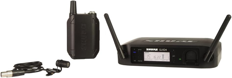 Shure GLXD14/85 Microphone System for Presenters with GLXD4 Receiver, GLXD1 Bodypack and WL185 Cardioid Lavalier Mic