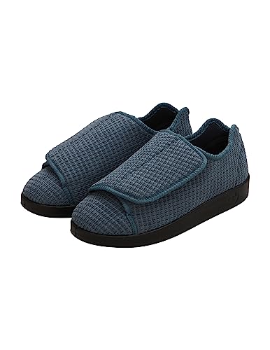 Silverts Diabetic Slippers for Men | Extra-Wide Non-Slip Comfortable Shoes for Elderly, Swelling, Sensitive Feet