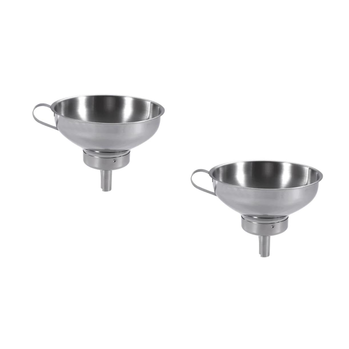 2 Pezzi Imbuto Acciaio Inossidabile con Funnel per Trasferimento Liquidi e Filtraggio Strumento per Cucina Resistente e Facile