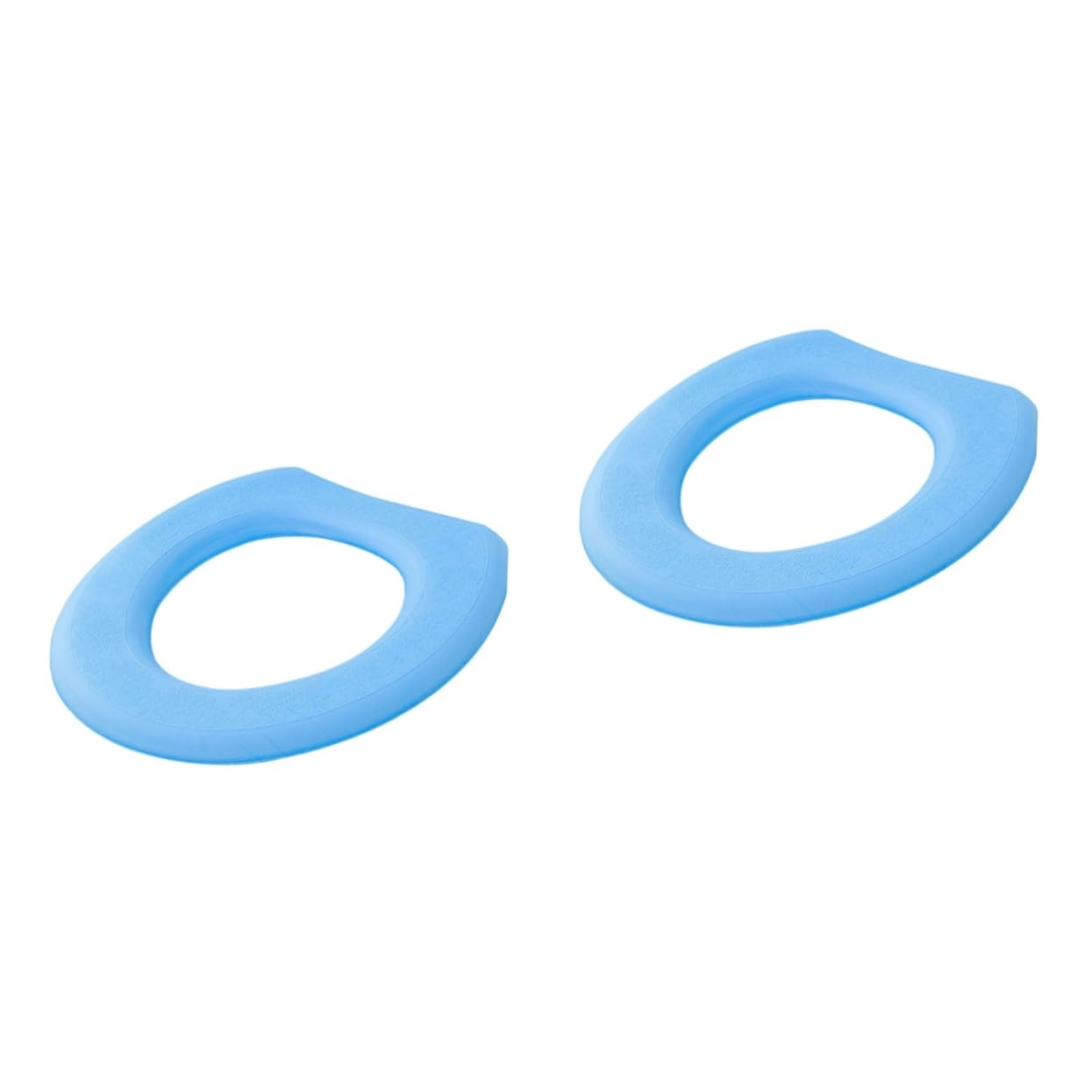 NOLITOY 2pcs Toilet Seat Covers Washable Blue Padded Thickened Soft Warm Comfortable Toilet Seat Liners for Home Ideal for Ladies Elderly
