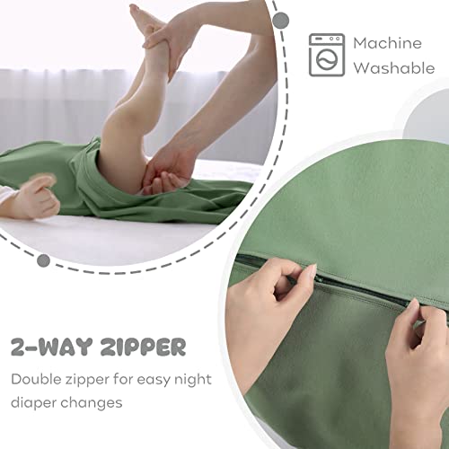 Image of Yoofoss Baby Sleep Sack 6-12 Months Baby Wearable Blanket 100% Organic Cotton 2-Way Zipper Toddler Sleeping Sack, 3 Pack Soft Lightweight Sleep Sacks for Babies