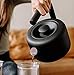 Fellow Clyde Stovetop Tea Kettle - Modern Twist on a Whistling Teapot, Stainless Steel Kettle, Matte Black, 1.7 Liter
