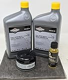 Briggs & Stratton 5W-30 (2 Quarts) Full Synthetic Engine Oil Change Kit with 492932s Filter and