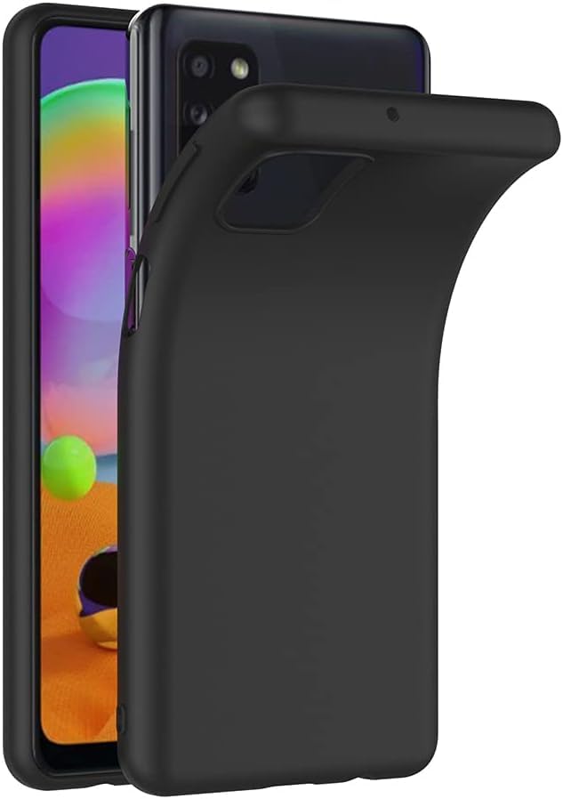 PhoneThrone Cover per Samsung Galaxy A32 5G Morbida Silicone Liquida TPU Protettivo Ultra Slim Custodia Antiurto, Custodia Compatibile con Samsung Galaxy A32 5G - Nero