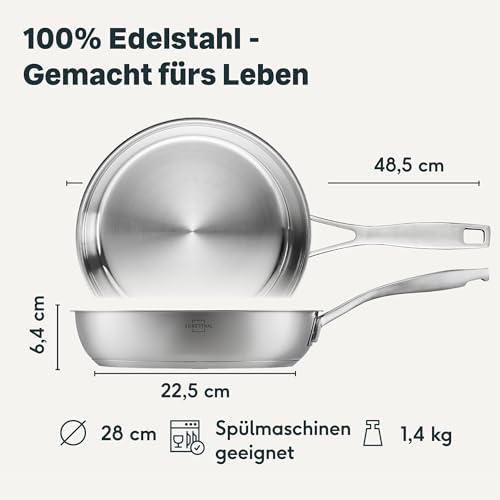 SILBERTHAL SILBERTHAL Edelstahl Pfanne Unbeschichtet - Induktion - Profi Bratpfanne 28cm - Röstaromen - Ofenfest - Verwendungsansicht 7 | Pfannen