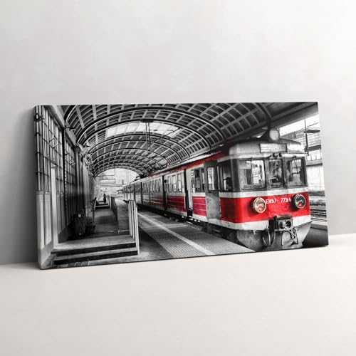 Image sur Toile 140x70cm Ancienne plate-forme ferroviaire Décoration Murale Peinte