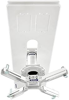 QualGear Pro-AV QG-KIT-S-3IN-W Projector Mount Kit Accessory Suspended Ceiling Adapter, 3" 1.5", White