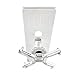 QualGear Pro-AV QG-KIT-S-3IN-W Projector Mount Kit Accessory Suspended Ceiling Adapter, 3" 1.5", White
