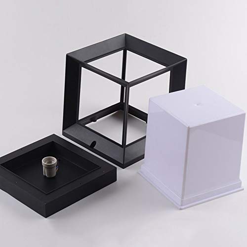 Éclairage pilier LED extérieur noir carré pour maison et jardin - 7