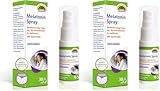 SUNLIFE Melatonin-Spray hochdosiert - 1 x 30 ml - Natürliches Einschlafspray mit 1mg Melatonin pro 2 Sprühstöße - Ideal für Jetlag & zum Einschlafen - Schlafspray mit 200 Sprühstößen (Packung mit 2)
