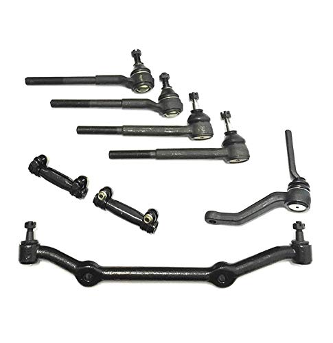 Partsw - 11 Pcs Suspension Kit Front Upper Control Arm Ball Joints Inner & Outer Tie Rod Ends Center Link Adjusting Sleeves #TOP1