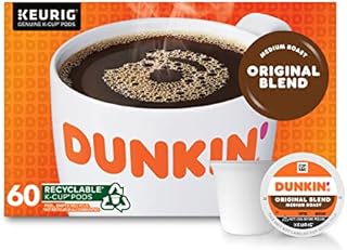 Dunkin' Original Blend Medium Roast Coffee, 60 Keurig K-Cup Pods