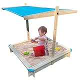 VERSTELLBARES DACH - Das innovative Dach kann herabgesenkt und als Abdeckung genutzt werden, schützt Deine Kinder vor Sonne und Regen und hält den Sand sauber